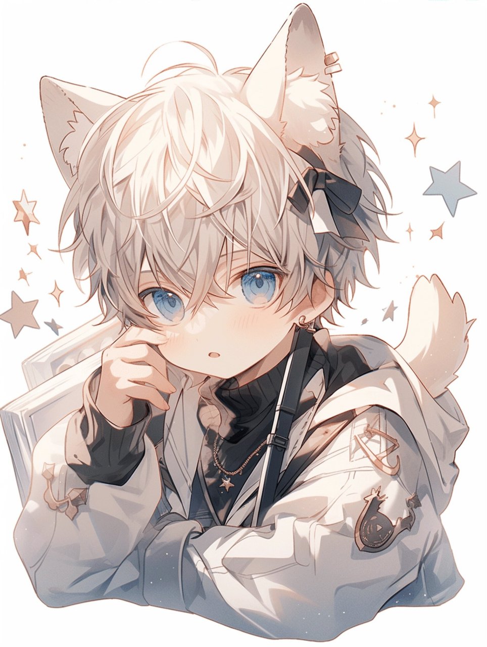 ai绘画 ai头像 小男孩(猫系) #ai绘画# #可爱头