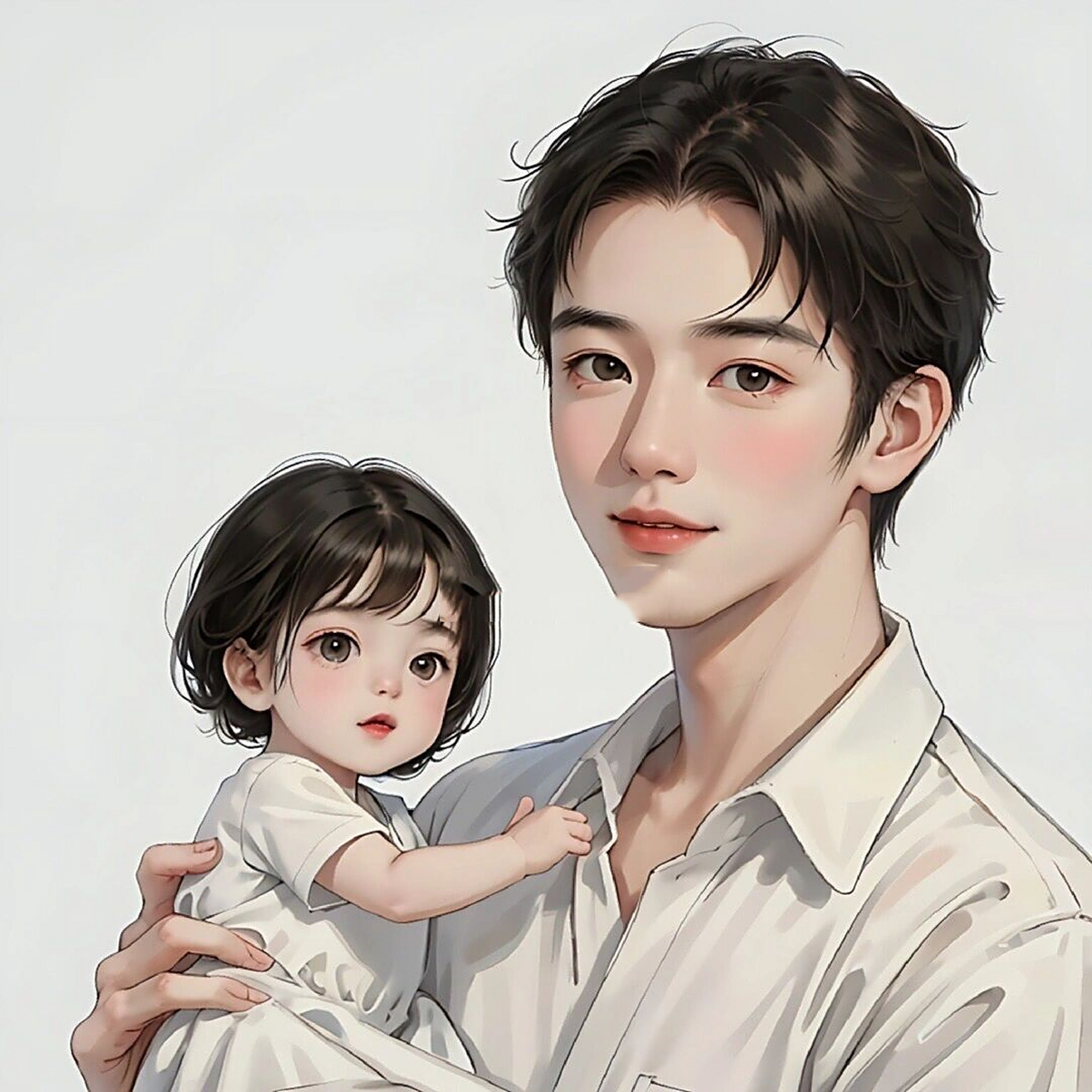 超赞的亲子情侣头像7815抱着宝宝的情侣头像 原创图片,请勿转载