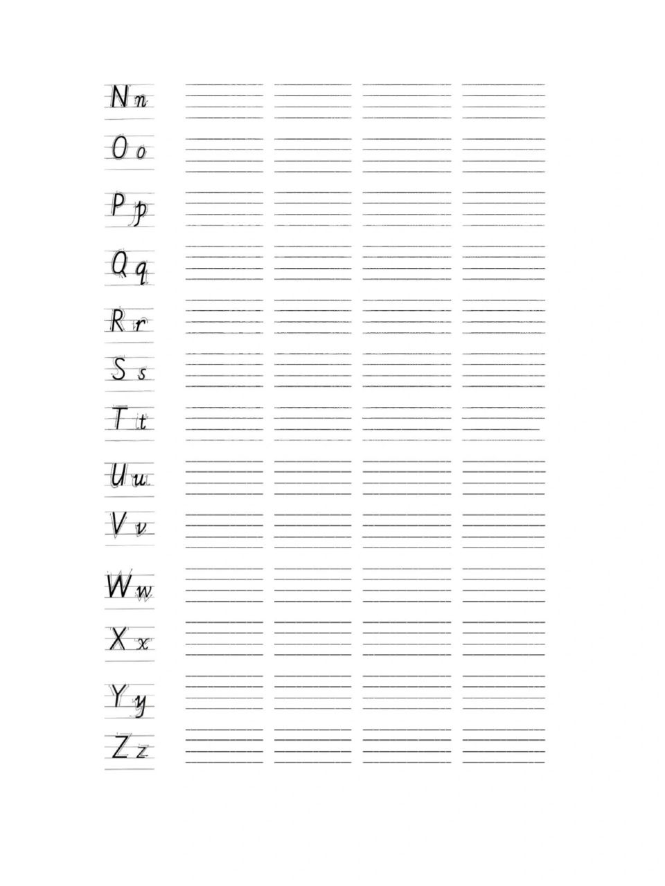 大小写26个字母表格图片