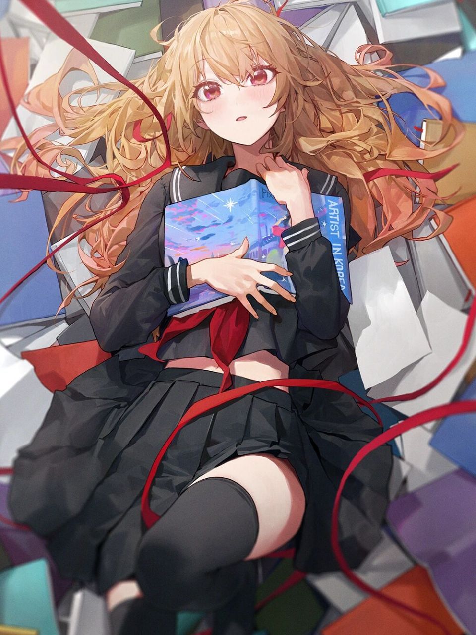 对于白发红瞳的小姐姐,一向没有抵抗力 画师 | モ誰 #插画# #画画