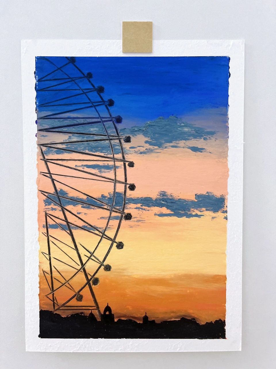 🎨油画棒‖摩天轮🎡 附详细步骤图 🎡   坐了后悔,不坐可惜 继