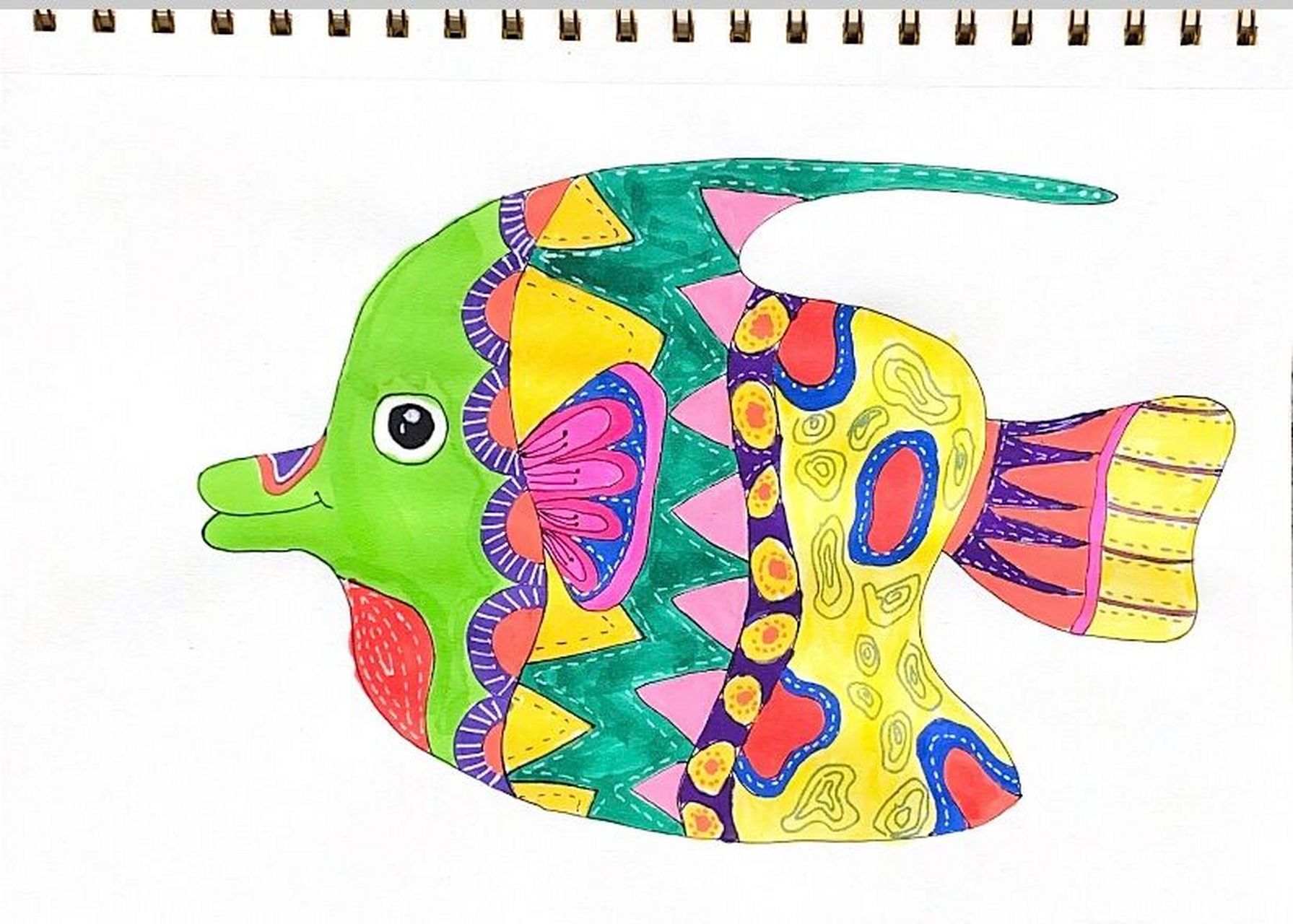 热带鱼系列03:合集有过程图 一起画起来吧