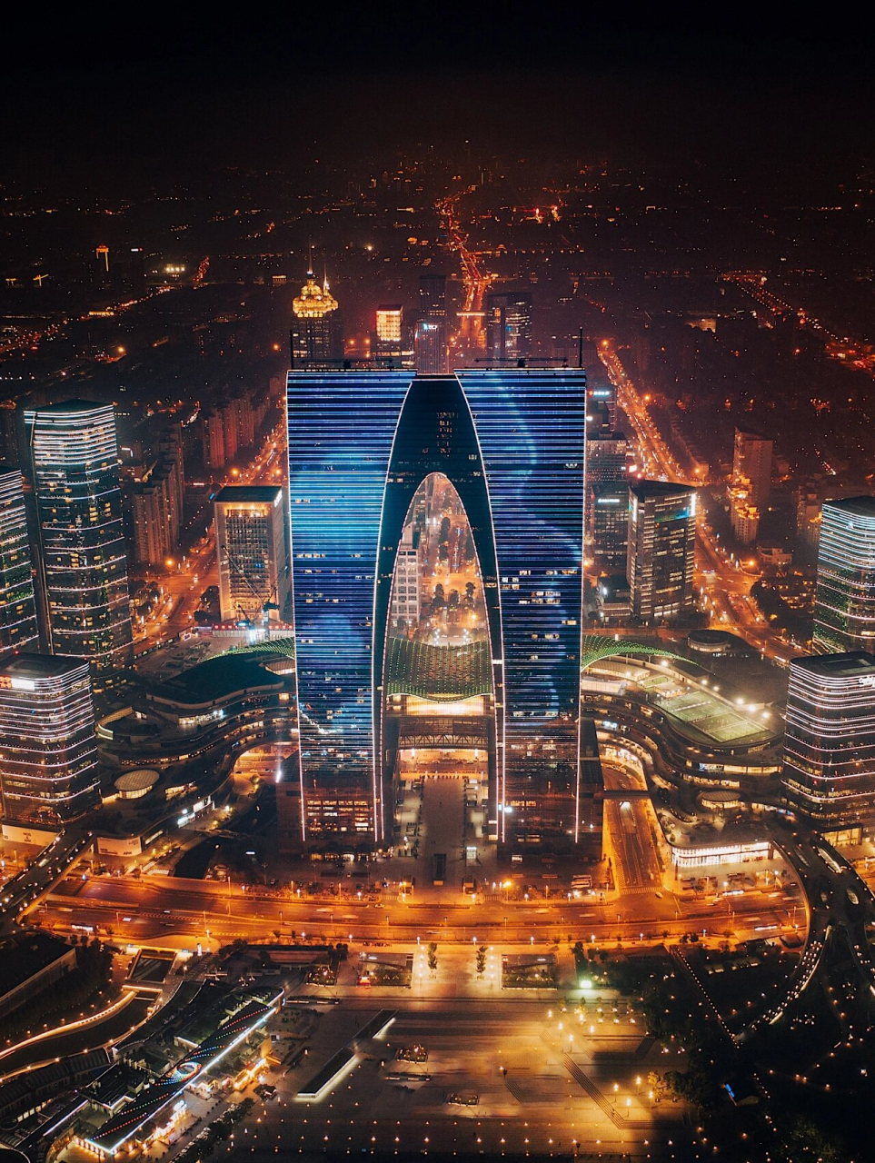 苏州| 姑苏城 1/2:富达大厦楼顶拍的时间切片 3/4:金鸡湖音乐喷泉边上