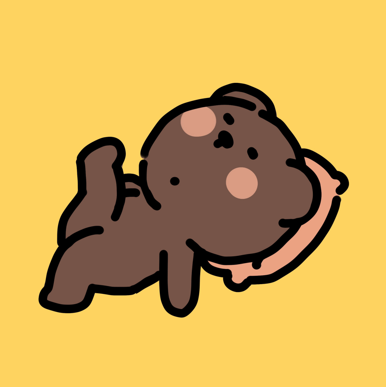 卡通头像|换个舒服的姿势继续躺平