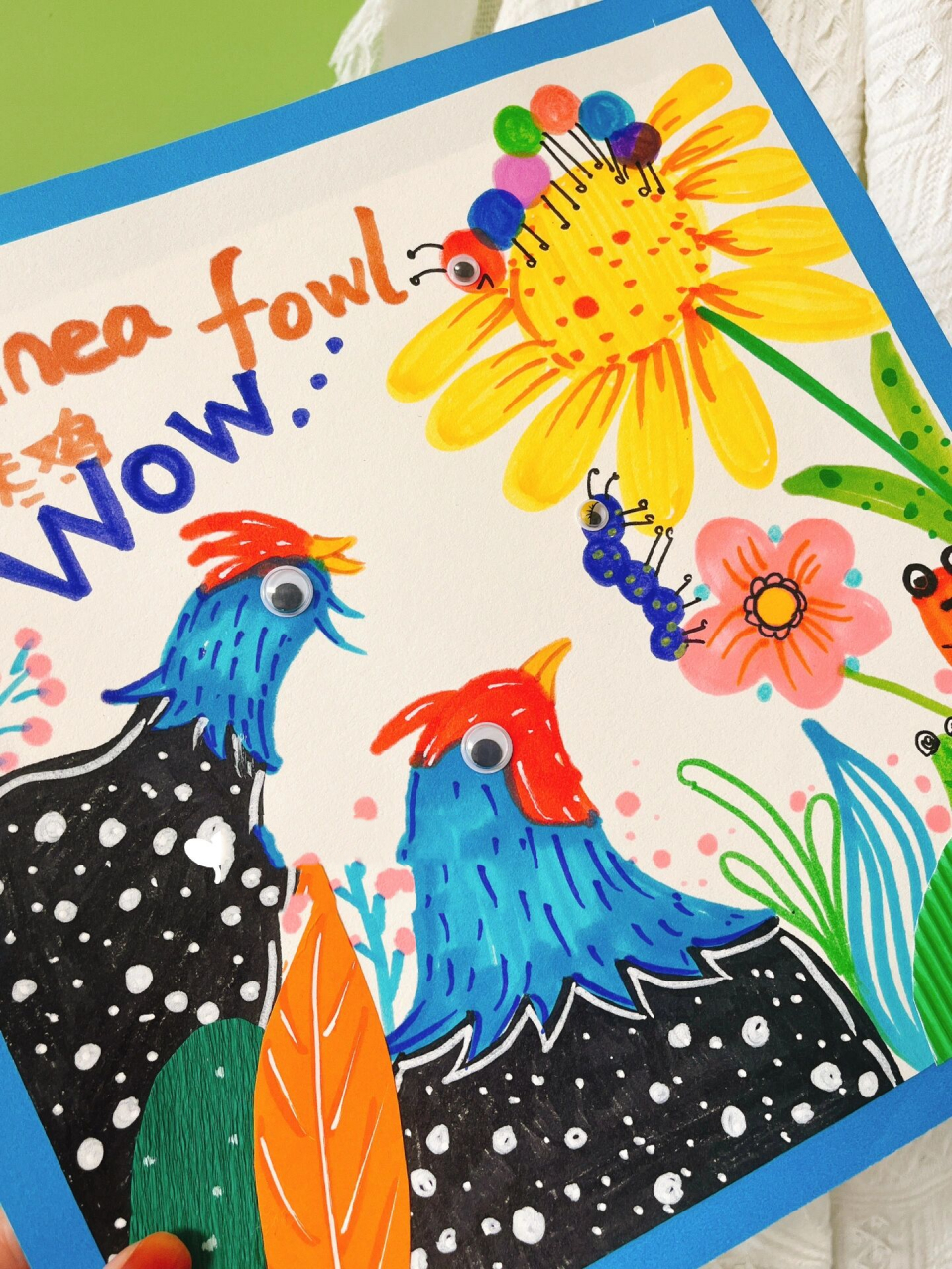 第50集珍珠鸡儿童画 珍珠鸡创意美术儿童画