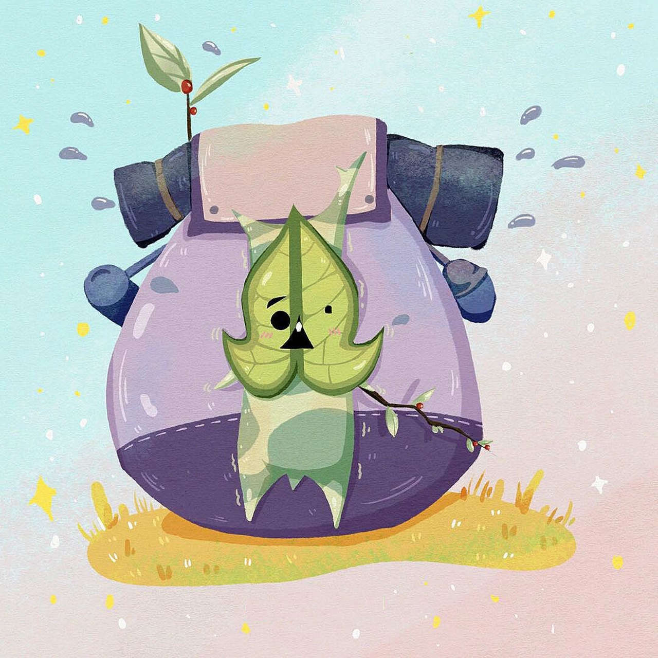 这个"呀哈哈"可爱到忍不住画了一只 最近在玩塞尔达传说王国之泪,每次