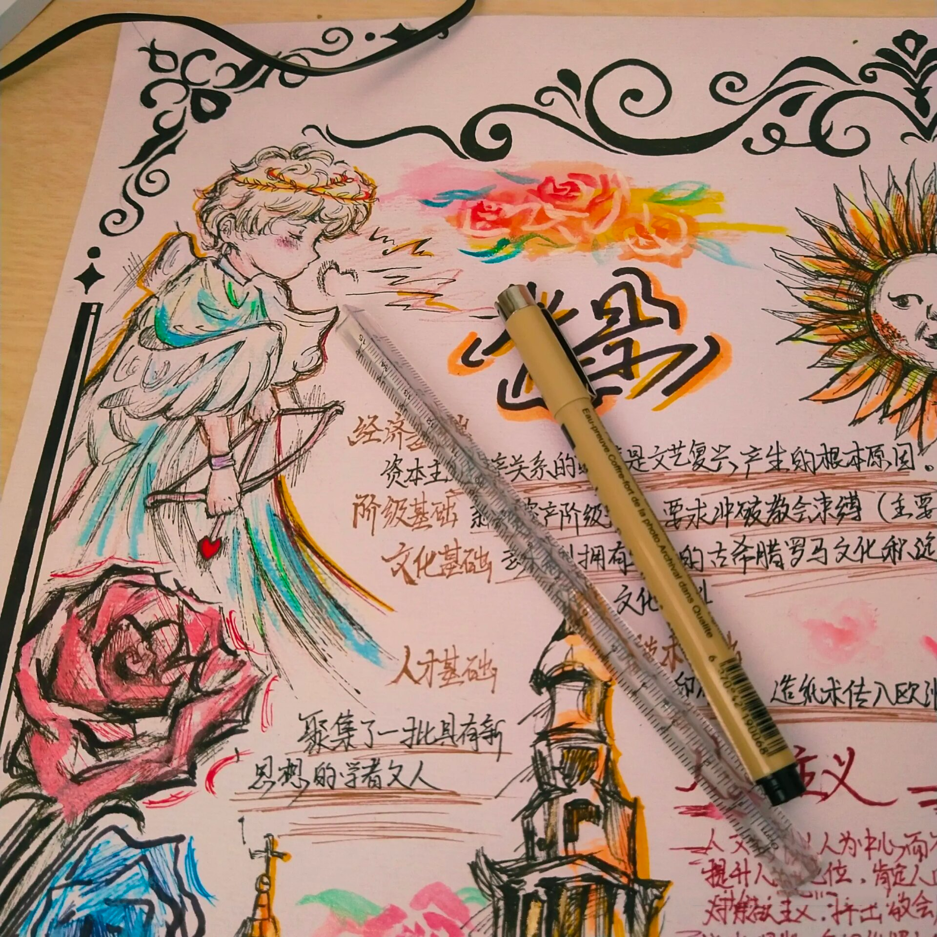 文艺复兴历史手抄报,我累死了π_π