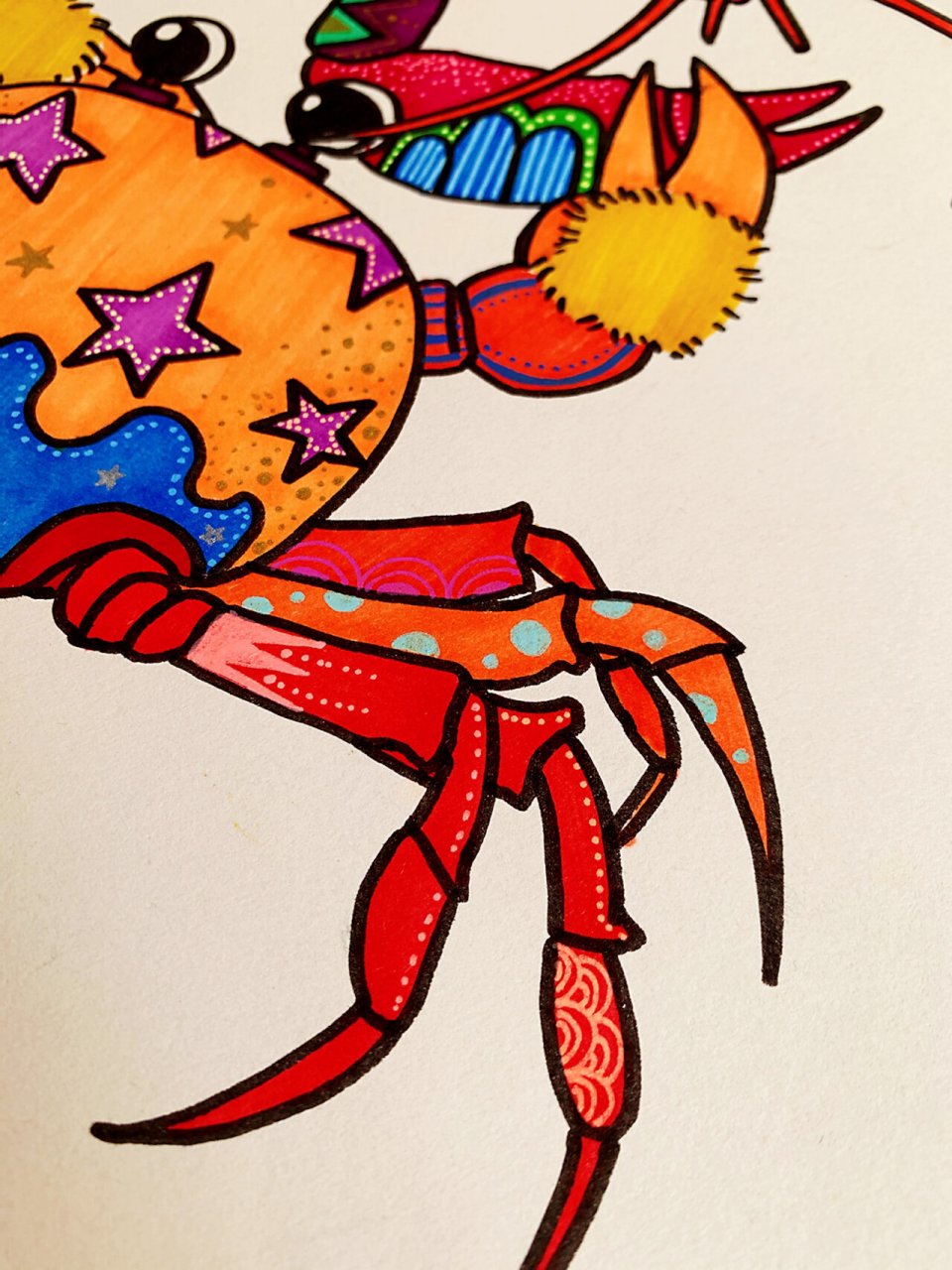 儿童绘画课程教学—《虾兵蟹将》 昨天晚上吃大闸蟹的时候就在想; 要