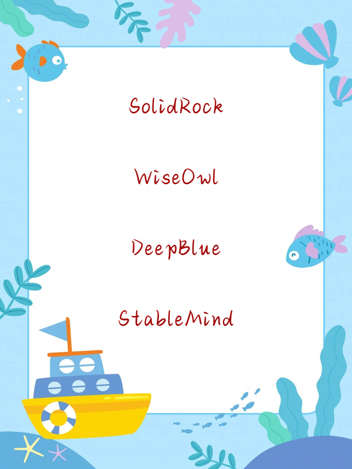 solidrock wiseowl deepblue stablemind maturesoul solidgold calm