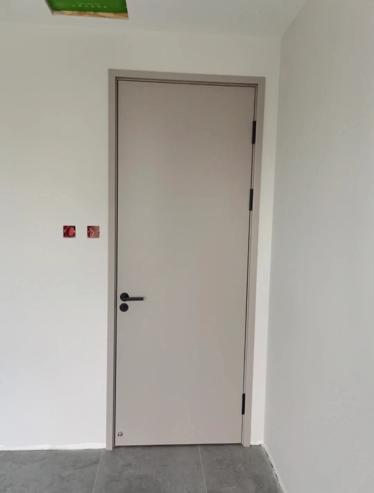 600块💰买的极窄卡其色烤漆实木门!🍒🍒