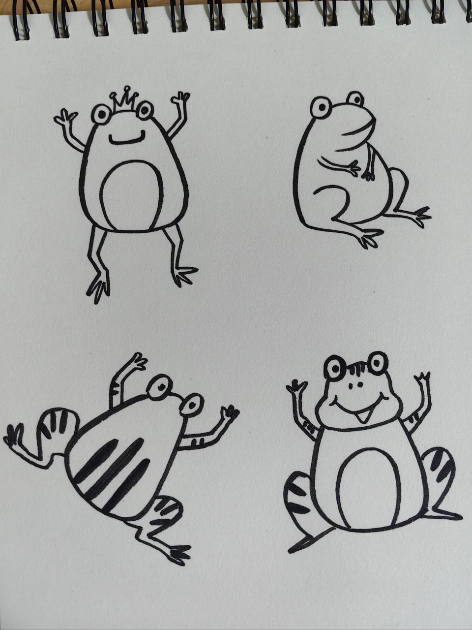 青蛙简笔画︳可爱青蛙画法,有细节图 青蛙简笔画