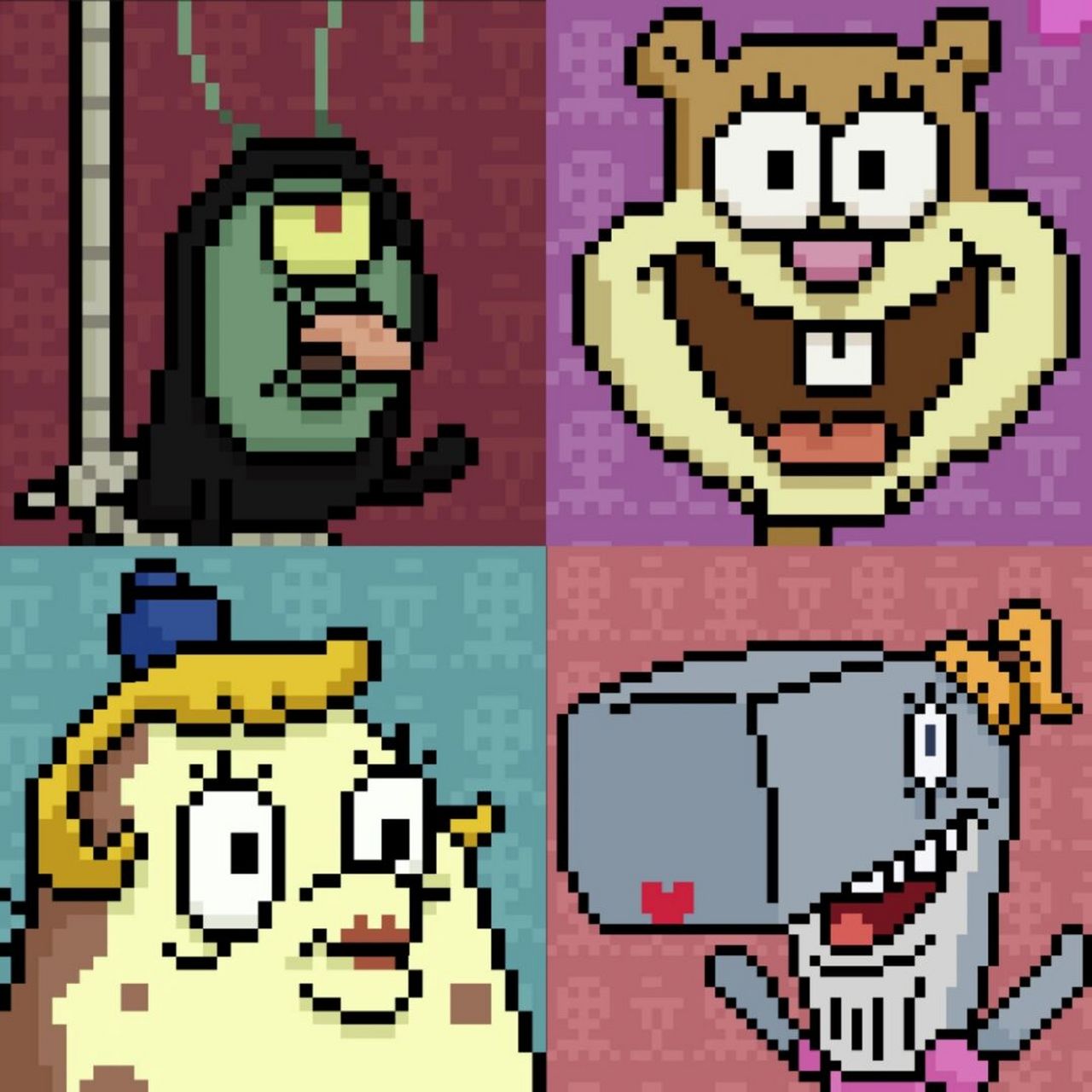 比基尼海滩人气女嘉宾#海绵宝宝# #像素画# #珊迪##痞老板##头像分享