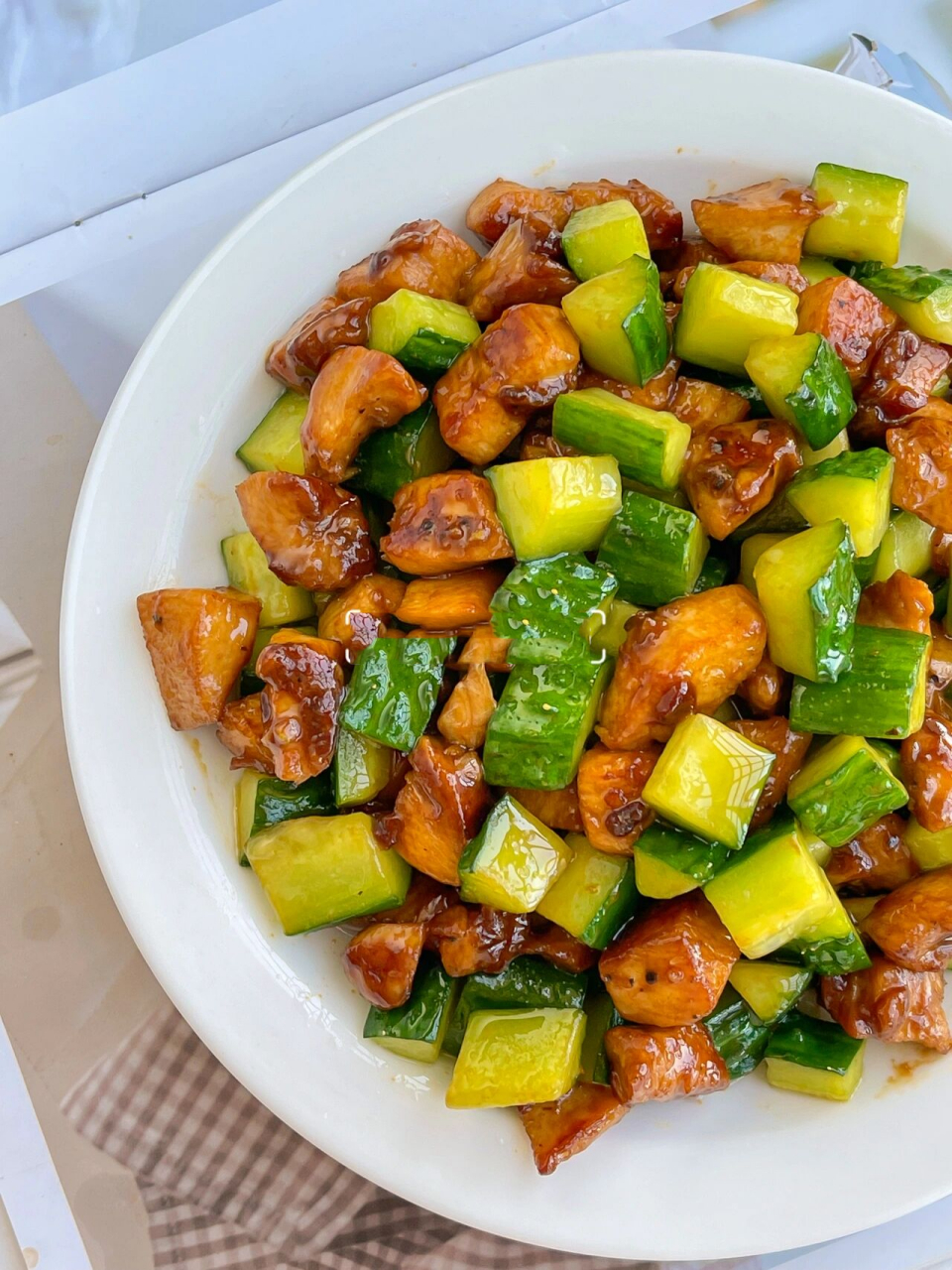 好吃不胖减脂餐7515高蛋白低热量鸡丁炒黄瓜 哈喽7515宝宝们