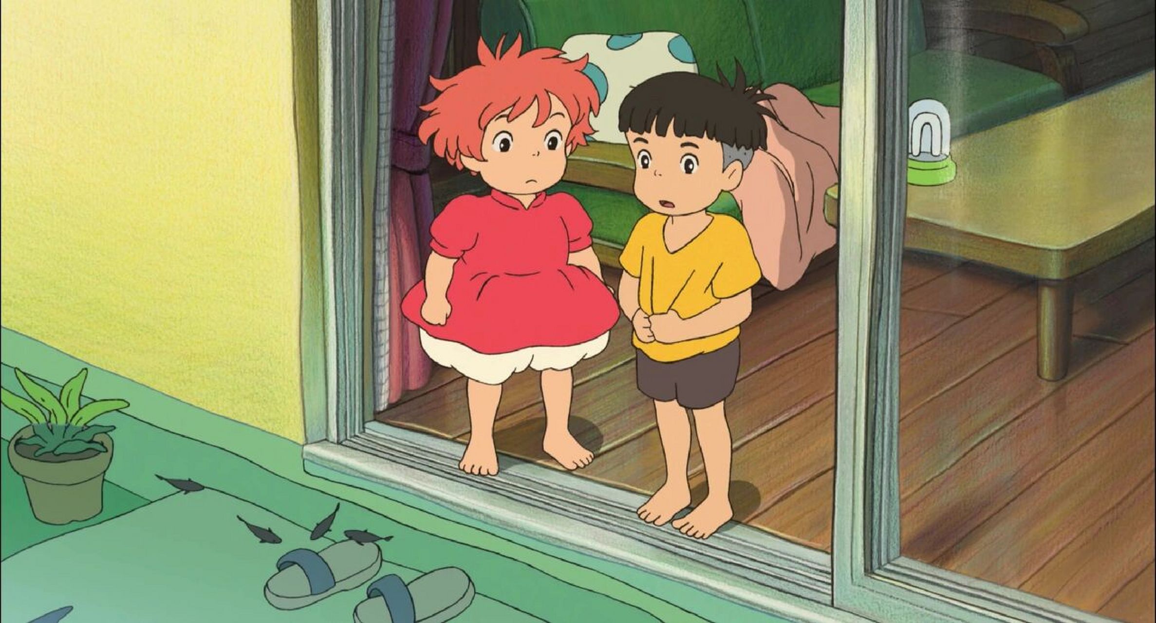 电脑高清壁纸分享哦//是波妞跟宗介呀.