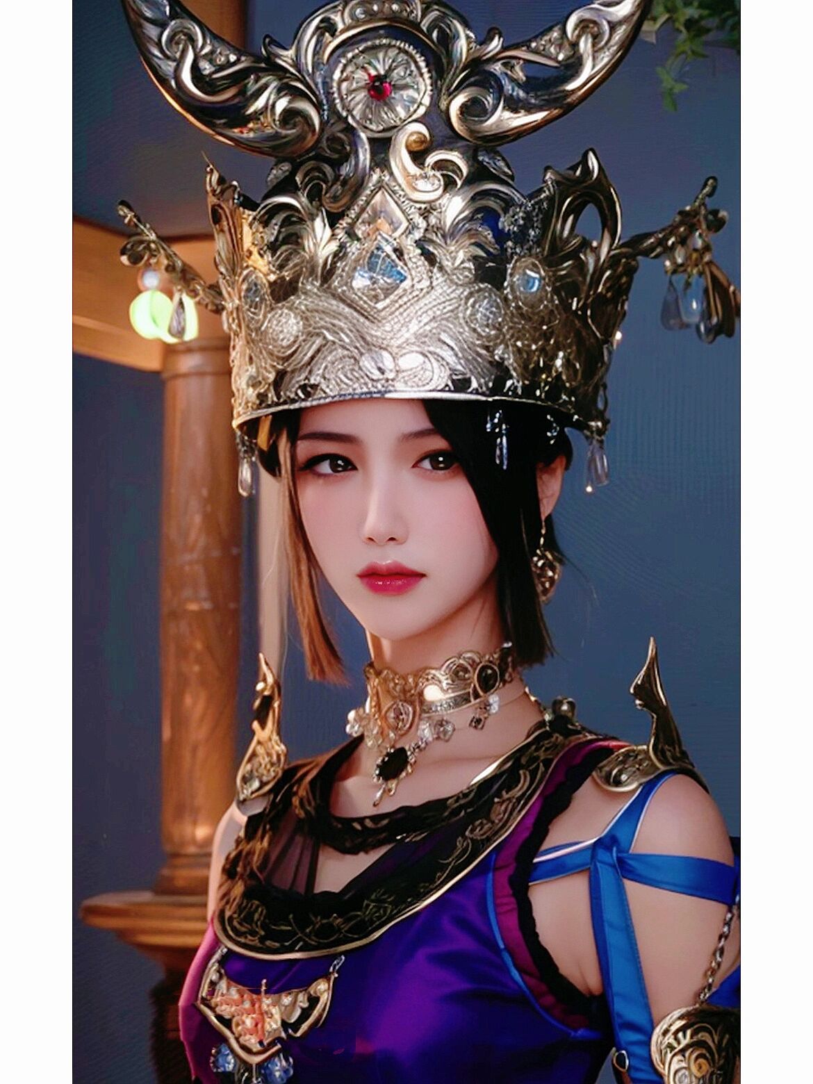 姬如雪苗疆妆   很喜欢苗疆的服饰,姬如雪短发飒,苗疆妆最好看