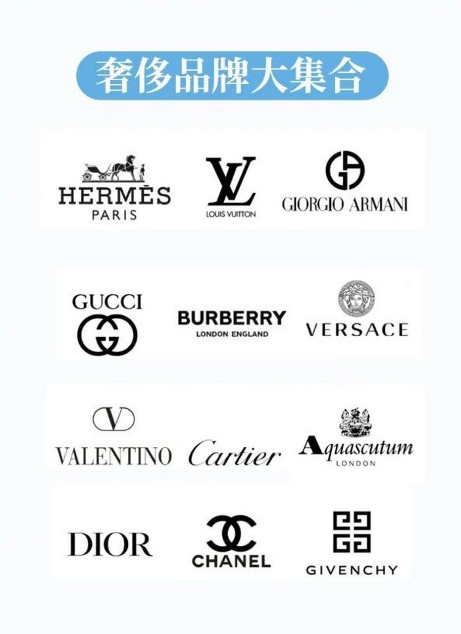 这些奢侈品品牌logo都认识吗?买不起系列!