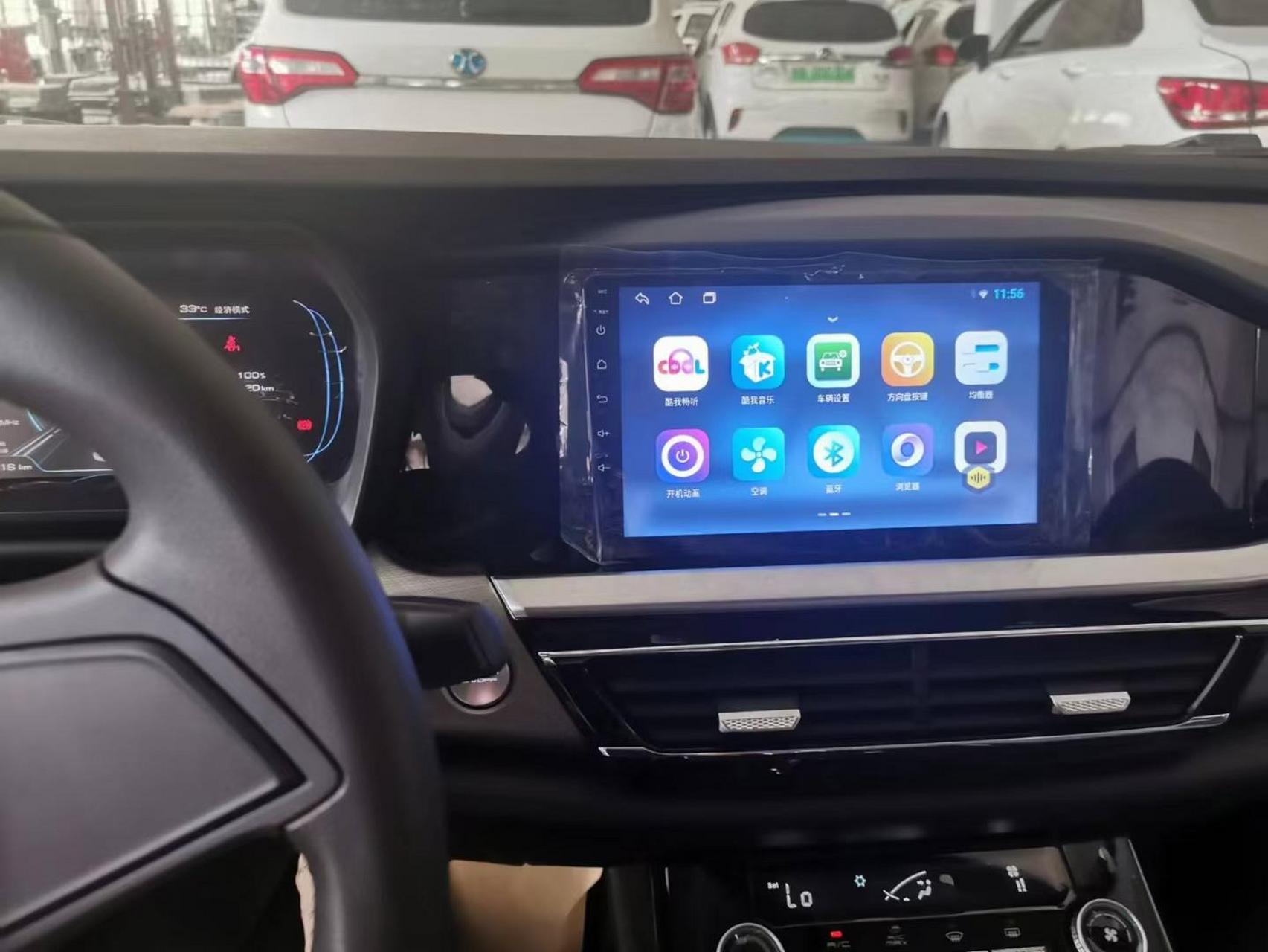 雷诺江铃羿电动车安卓车载导航娱乐系统 装车效果图.