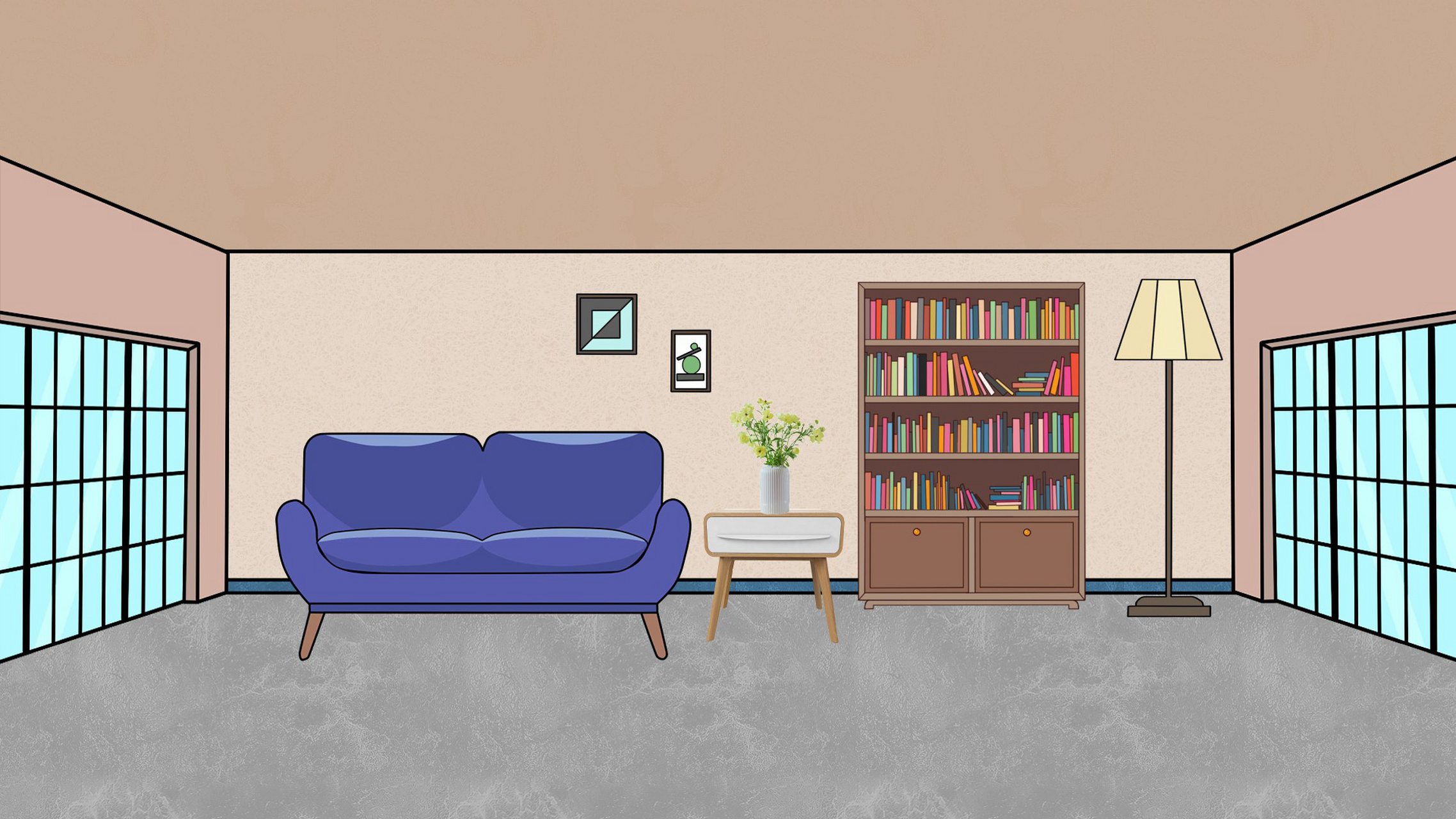 沙雕动画场景素材 刚做的非常好看