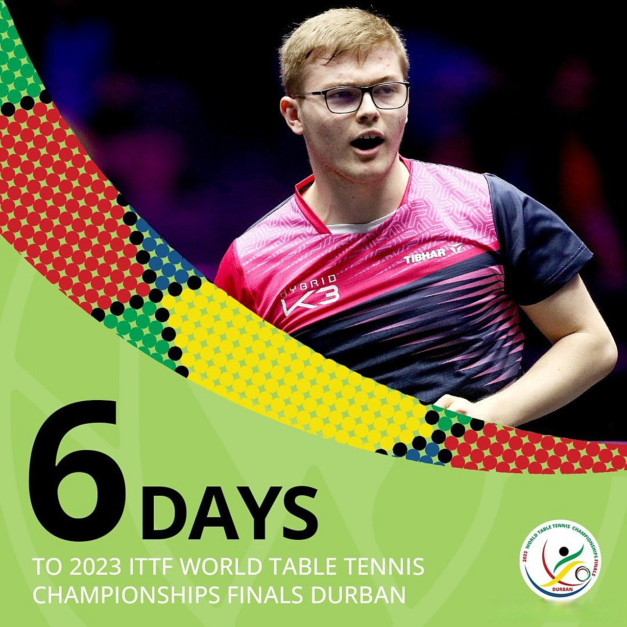 #2023德班世乒赛# 倒计时6天海报--艾利克斯-勒布伦.