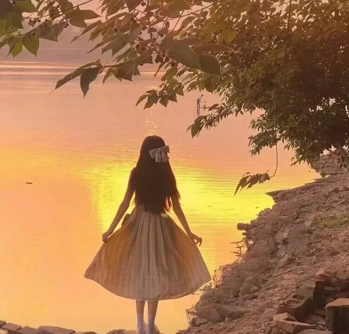 日落黄昏的背影头像 日落黄昏真的美!