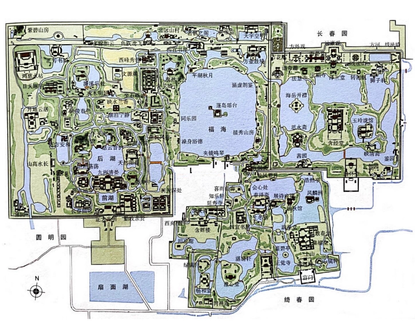 圆明园高清平面图