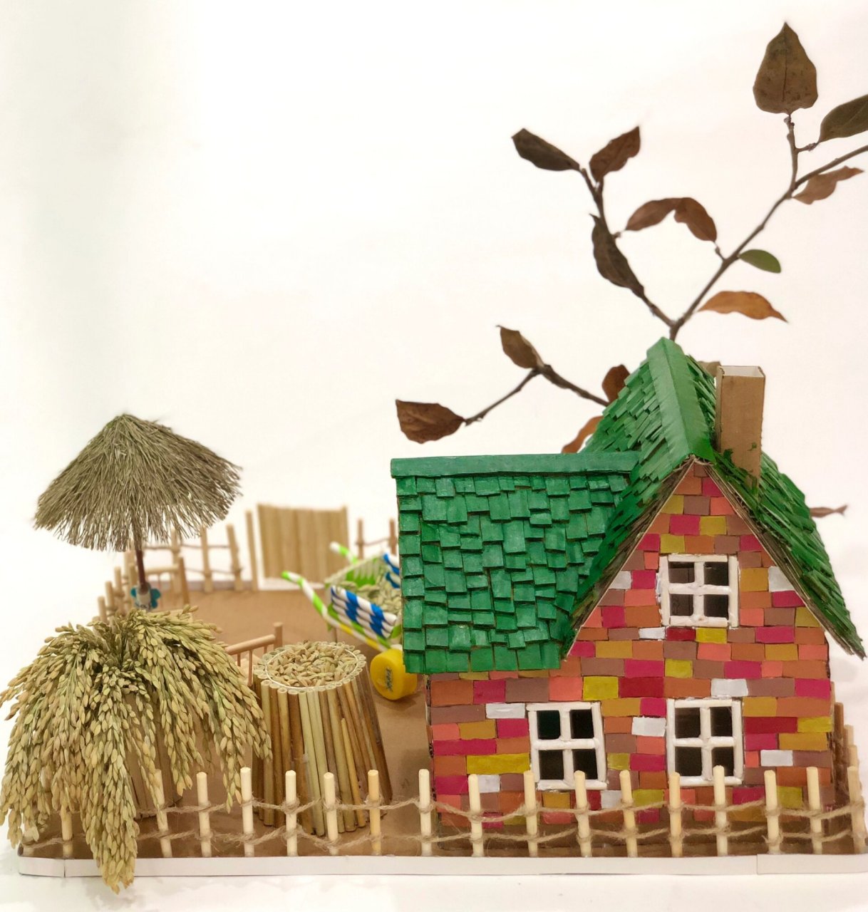 国庆长假手工作业～稻谷丰收 以稻谷为主题的四年级手工作业, 历时5天