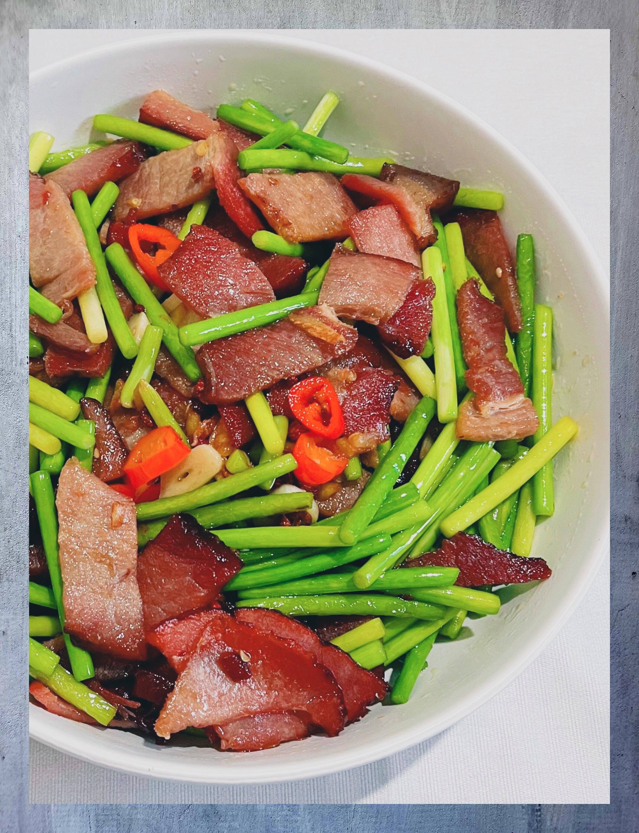 蒜苔腊肉超下饭美味来袭