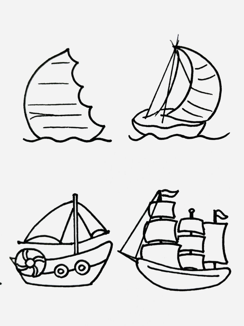 【简笔画】帆船7715 分享一组帆船简笔画 还喜欢什么吖,留言给我