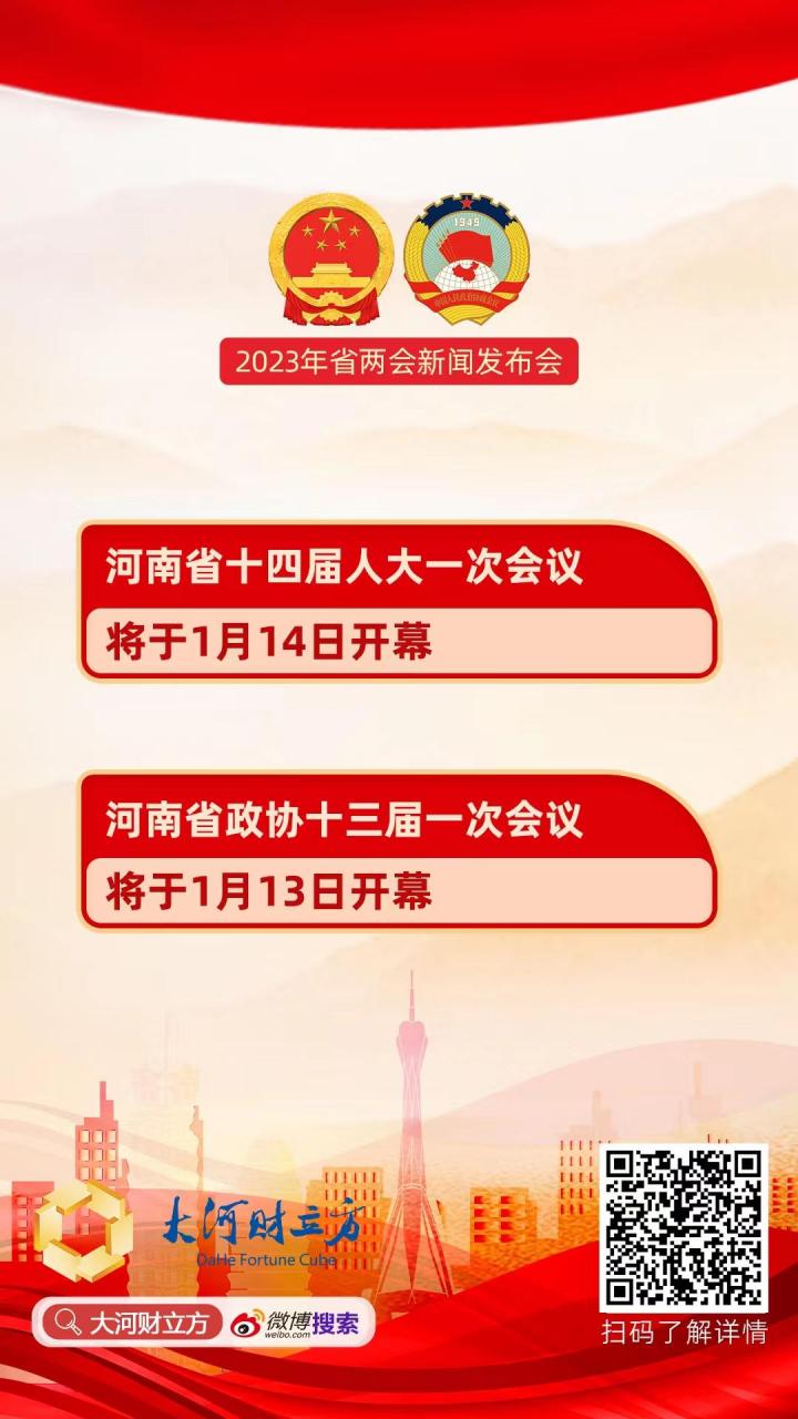 【2023河南两会时间定了】河南头条1月9日,2023年河南省两会新闻发布