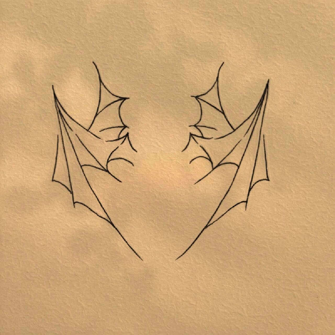 手绘恶魔翅膀