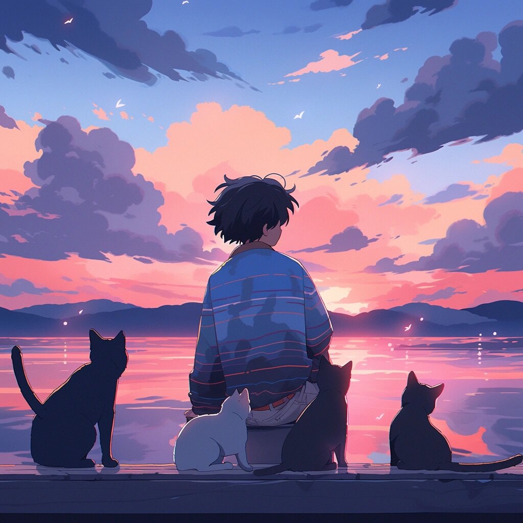 落日晚风 • 动漫男头☘️