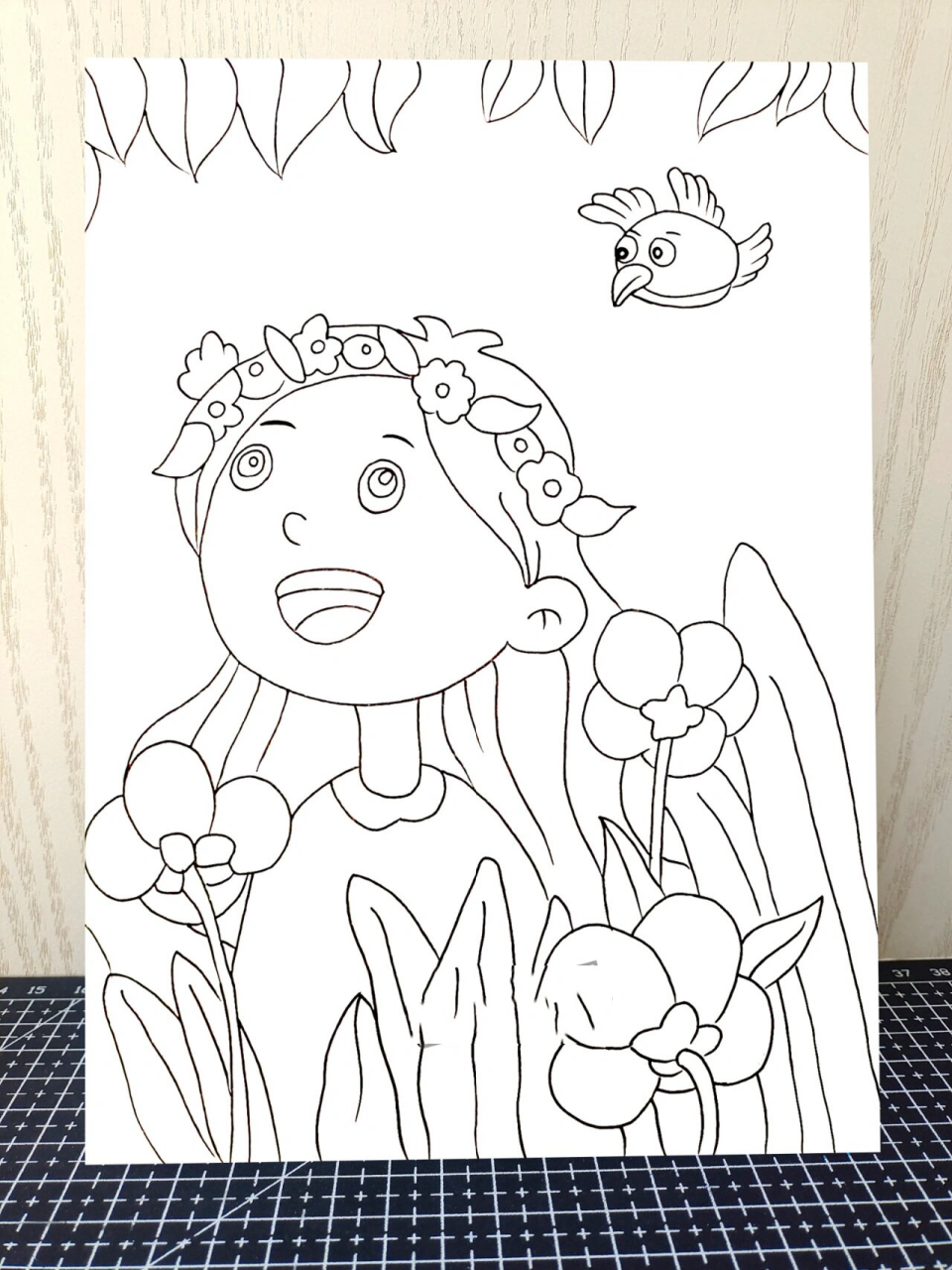 春天主题画《春姑娘》春天儿童画 春天是画的世界,治愈且美好!