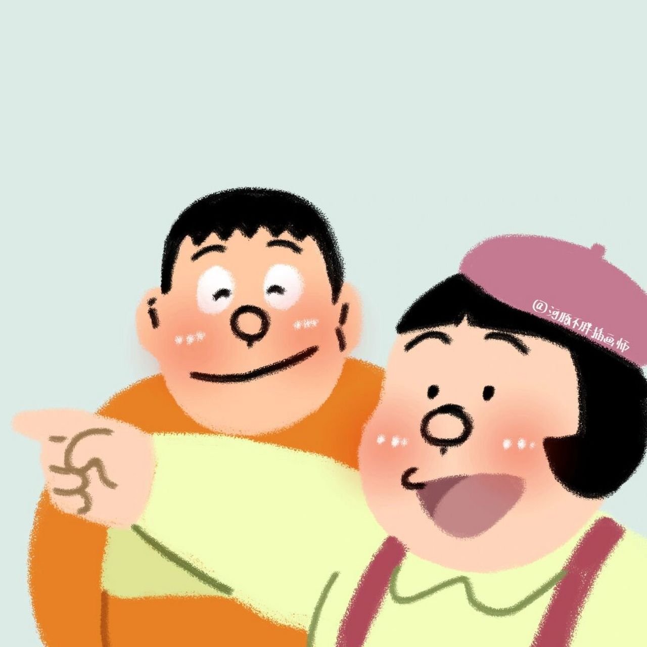 胖虎妹妹可爱头像第二弹 胖虎妹妹可爱头像第二弹来拉[亲吻]#头像分享