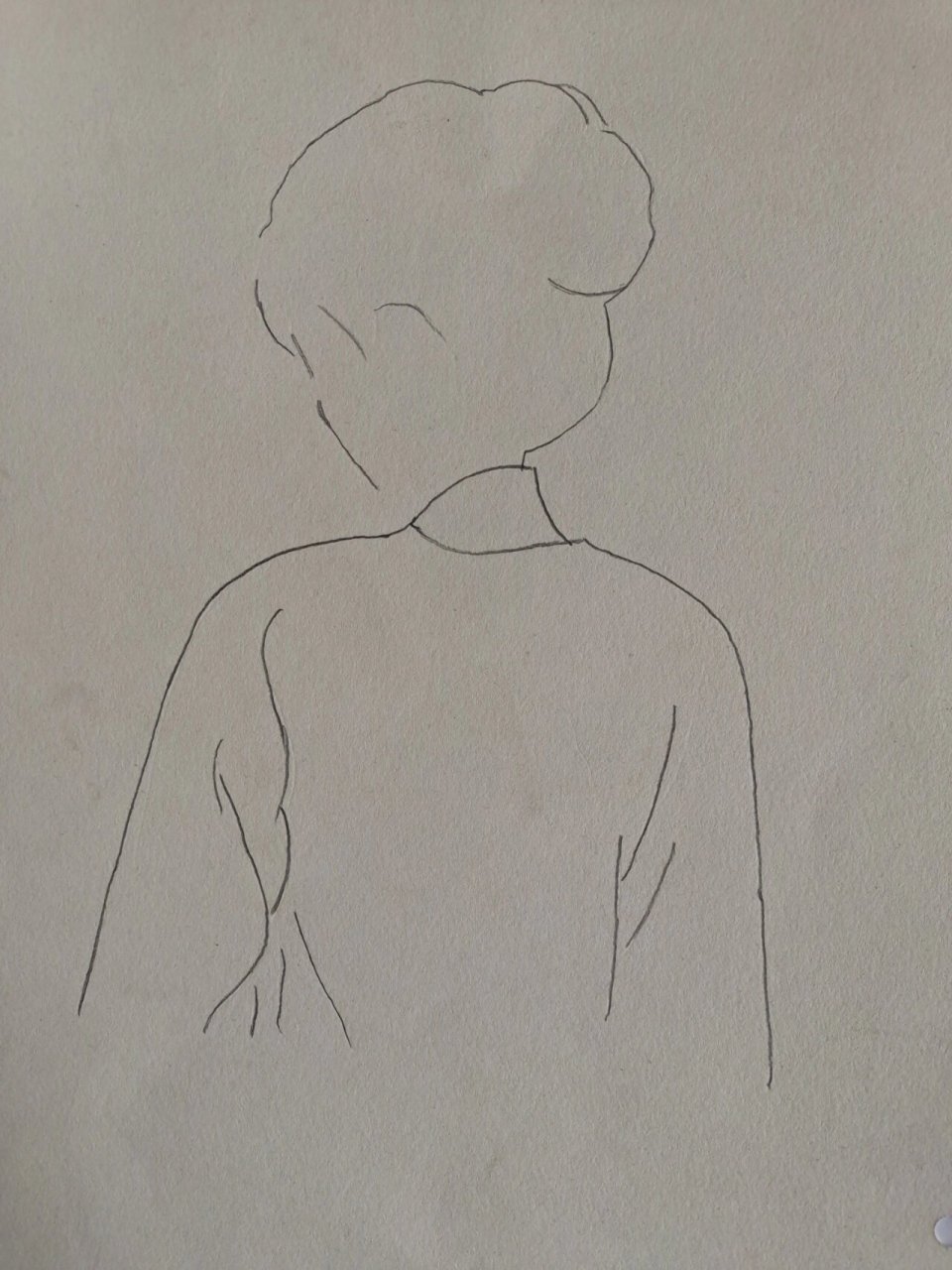 简笔画|复古女孩背影图7815 最近流行一句话就是,你91了吗?