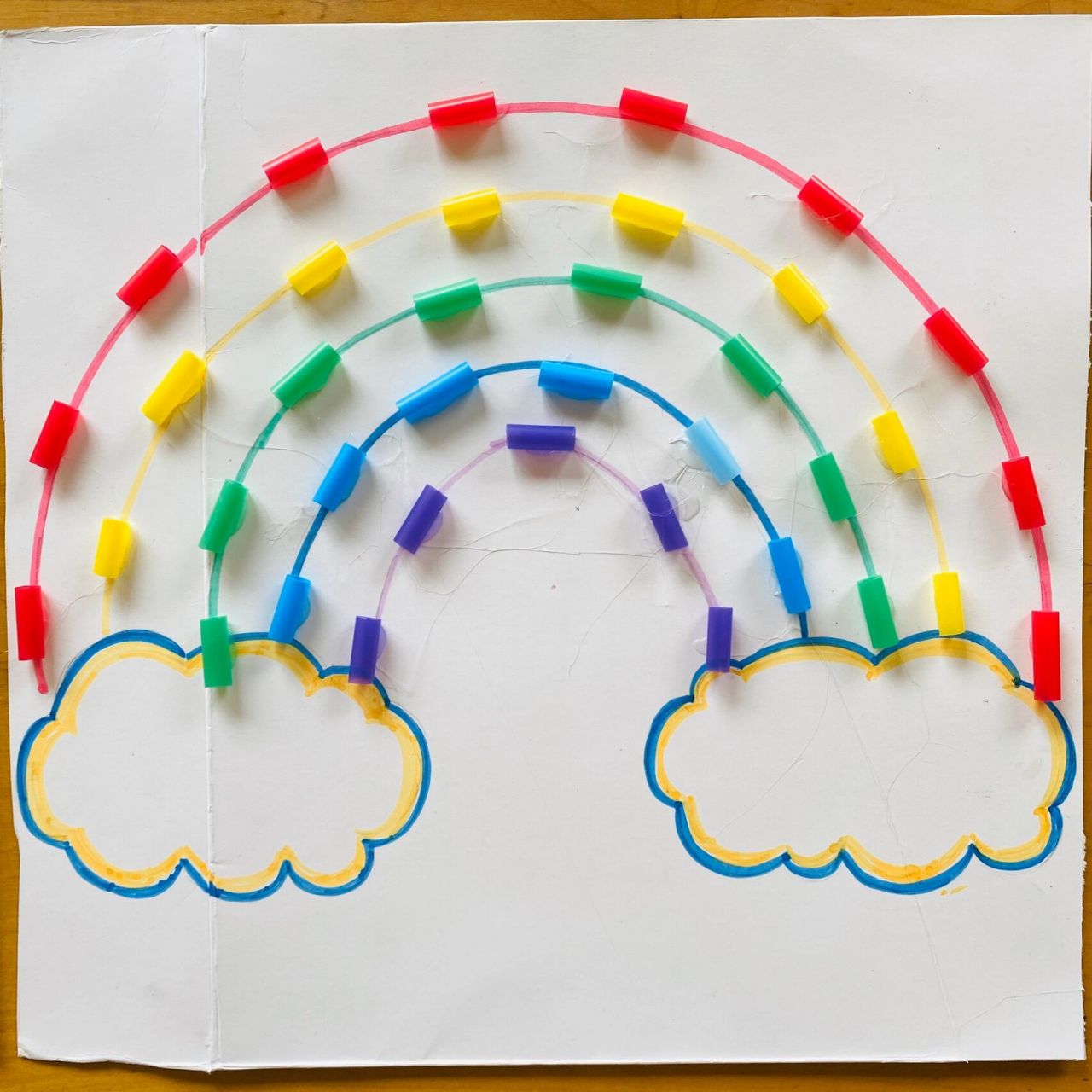 幼儿园自制玩教具 吸管穿线 小班益智区自制玩教具——吸管穿线 难度