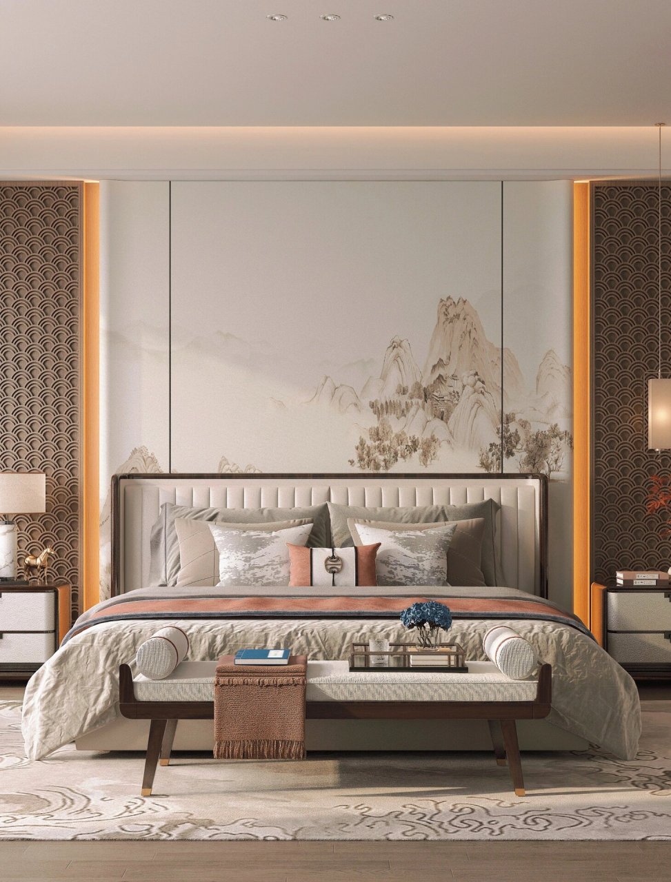 六款新中式卧室设计78风雅意境,美的无与伦比 ～design concept