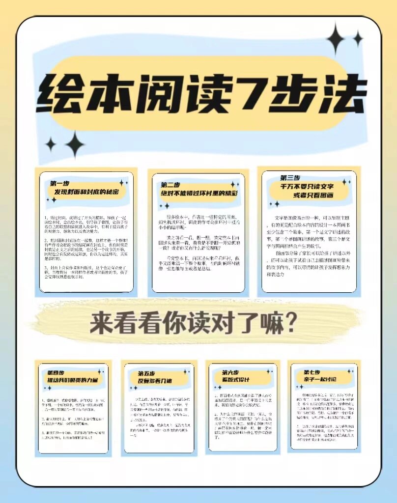 绘本阅读7步法�教你学会精读绘本‼️