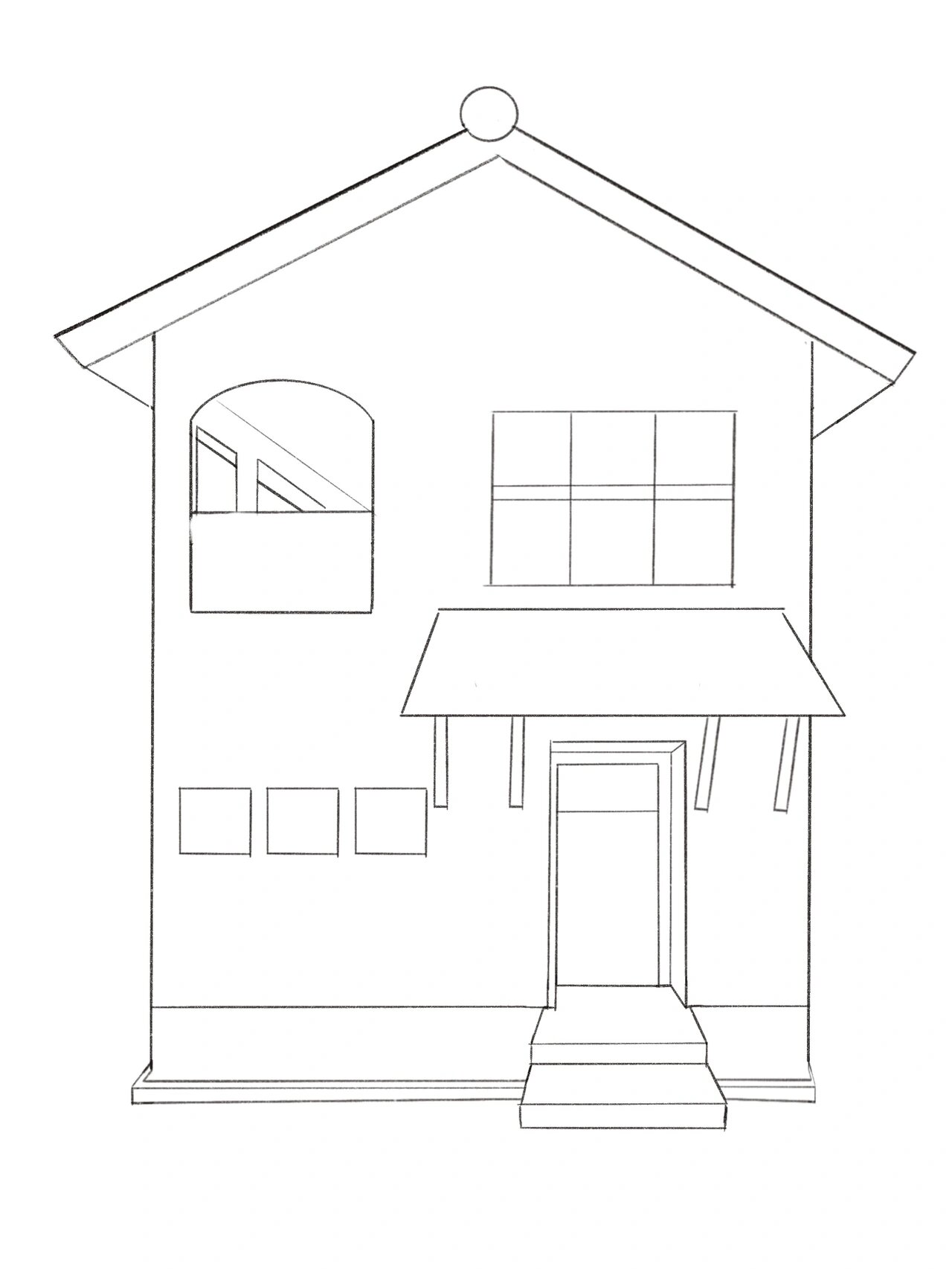 简单小房子 | 线稿