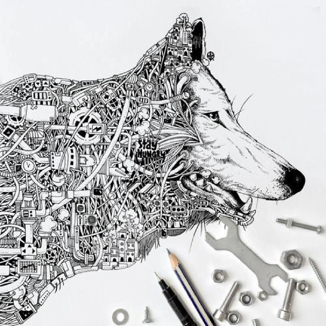 蒸汽朋克机械风格手绘