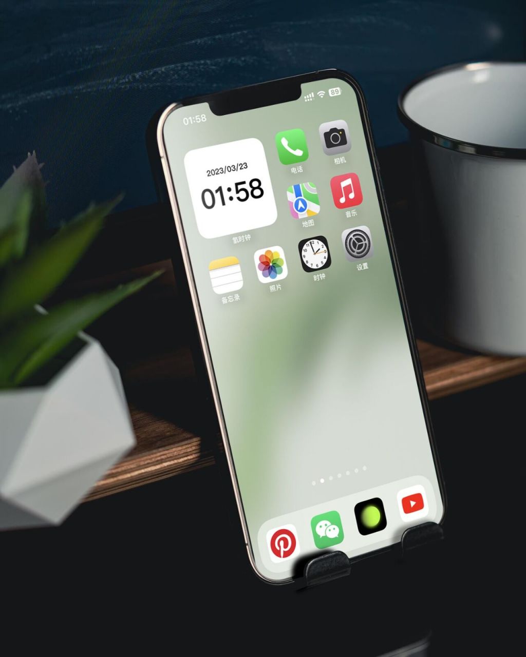 原创壁纸 | 竹青绿 清新风格护眼壁纸 锁屏配色:598152  搭配食用