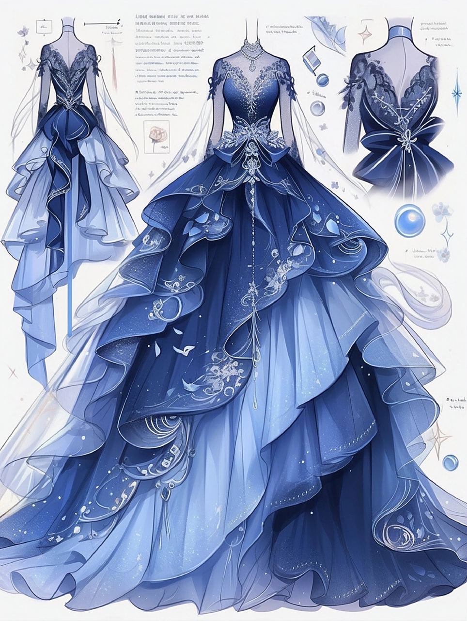 服装设计手绘# #奇迹暖暖# #服装效果图# #仙女裙# #长裙# #最美礼 