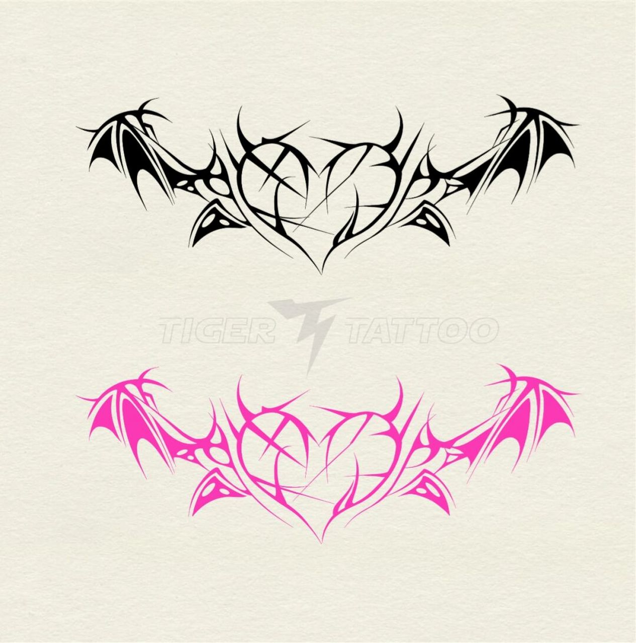 超级好看,女生后腰小爱心翅膀纹身 适合女生纹在后腰或者前腹部位置的