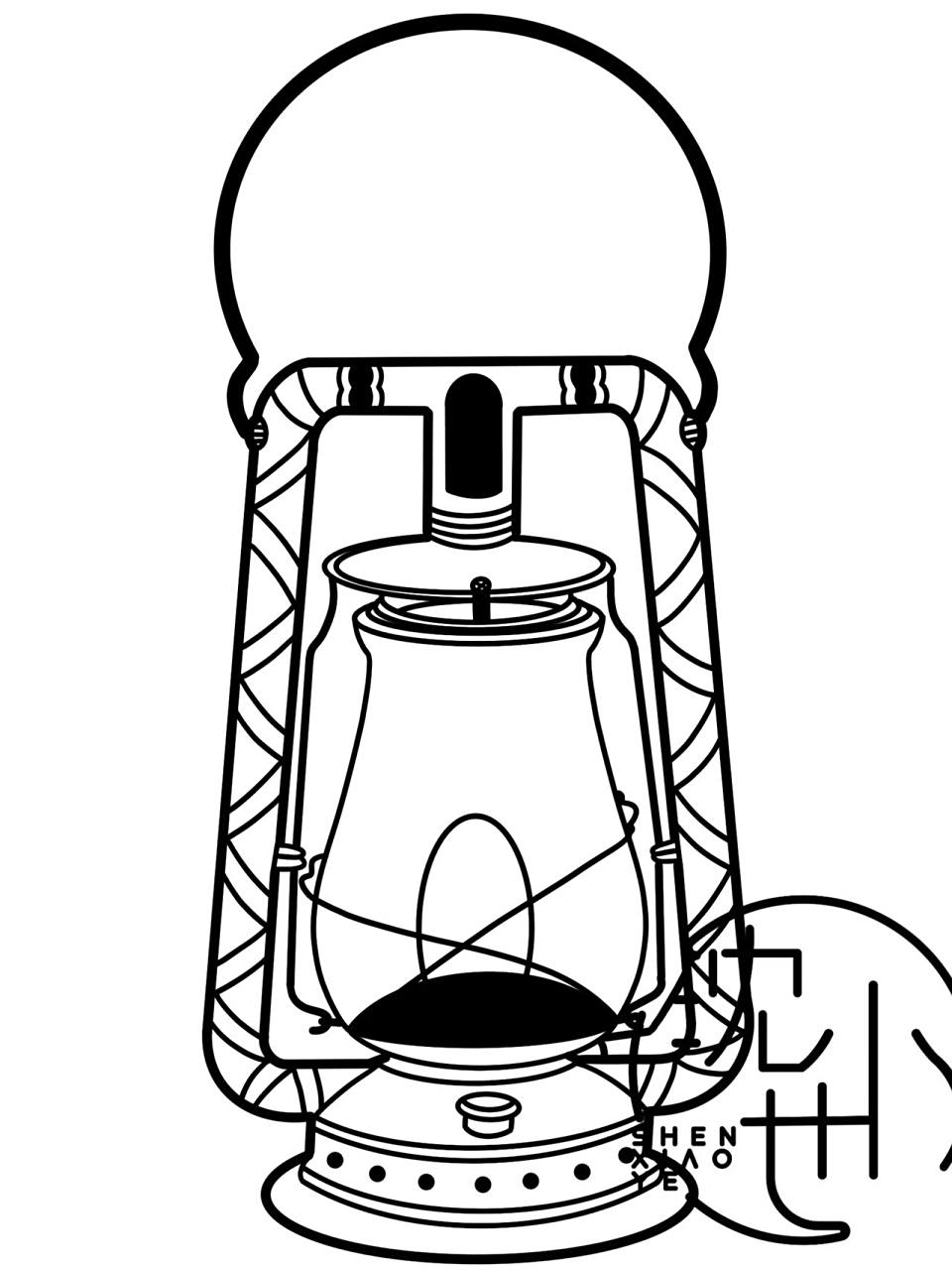 古物件素材——煤油灯系列(可打印)