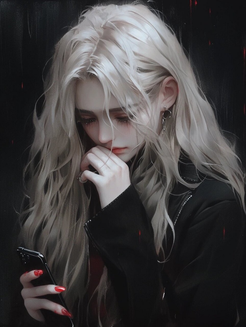 情绪头像 | 来组拽姐头像 发现大家喜欢看酷酷的白发小姐姐,那就做点