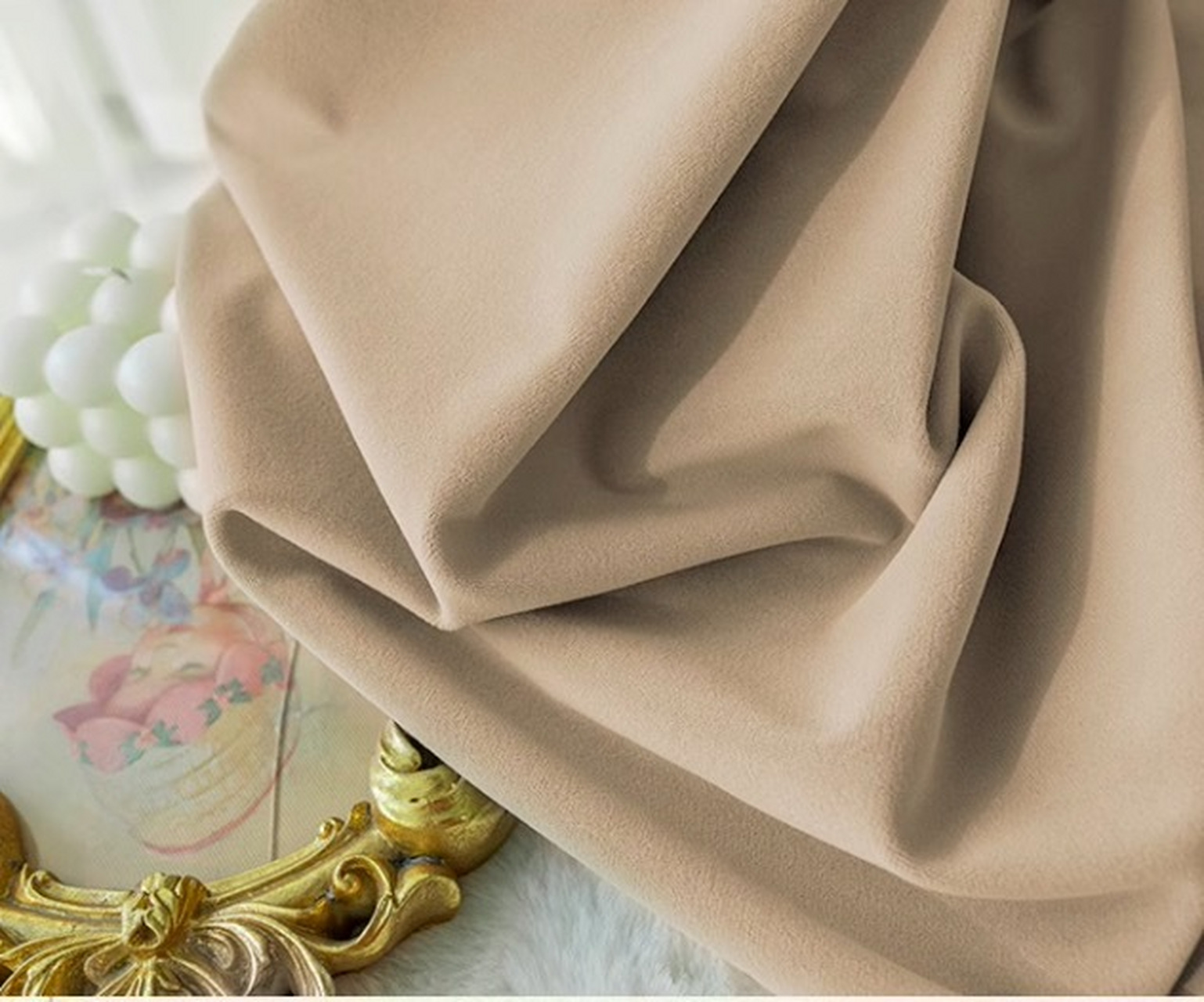 【棉麻雪尼尔高精密绒布】窗帘面料讲解选择 今天给大家分享的是棉麻