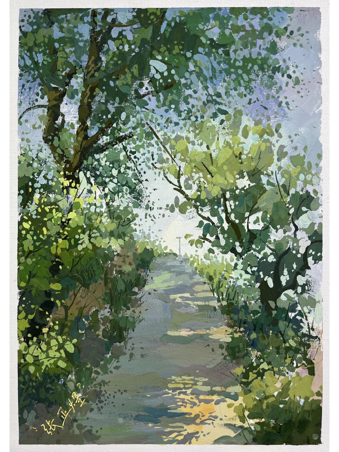 小树林的风景色彩你会画了吗