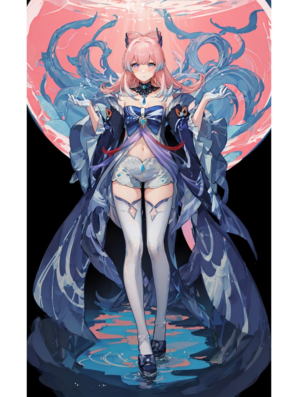 原神-珊瑚宫心海丨人物立绘分享 ai画的,原图之后今天之内会发在b站