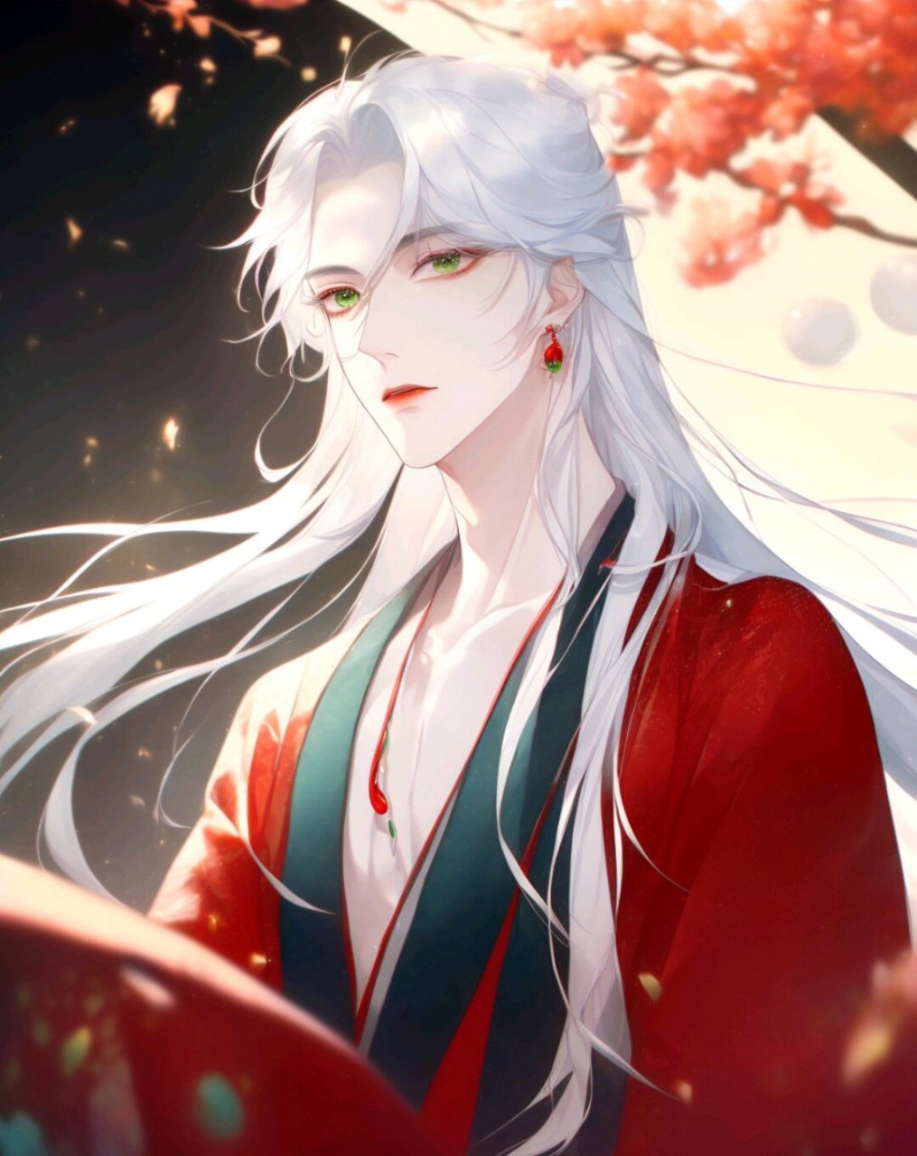 glow头像|肆意张扬红衣白发 用了自设特征跑一跑,顺便丢一下oc梗.