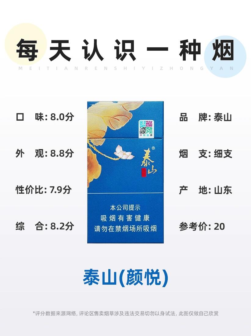 泰山将军中支香烟价格图片