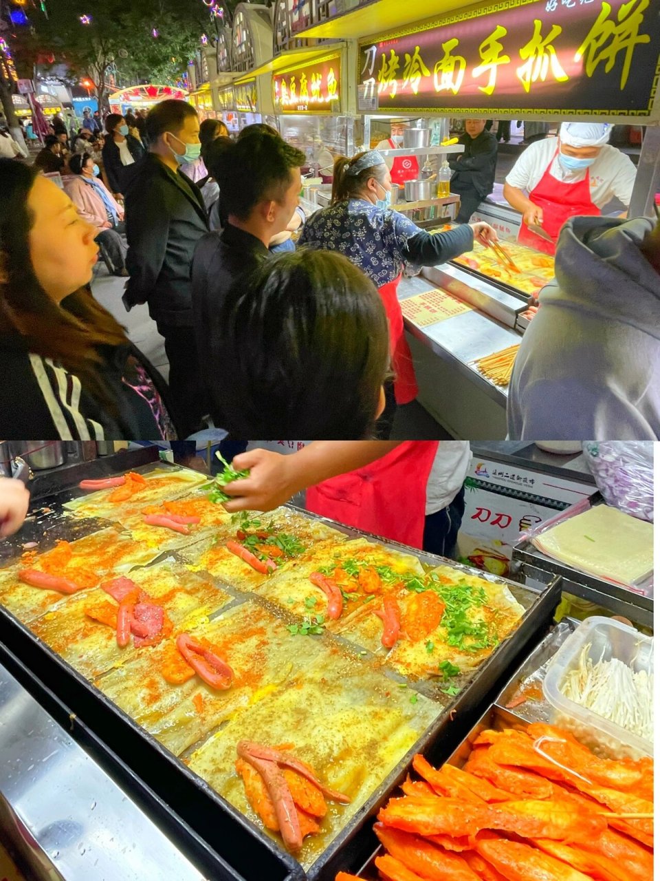 延安必打卡二道街夜市的烟火气,肚包肉真香 麻辣羊蹄,羊头肉,肚包肉